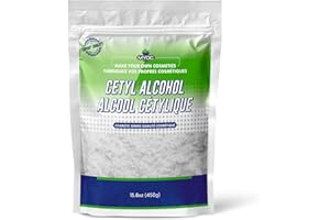 MYOC Cetyl Alcohol Powder Cosmetic Grade (450 g / 15.87 oz) - Fatty Alcohol Thickener & Stabilizer for Creams Lotions Conditi