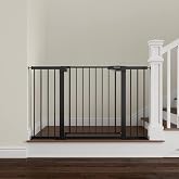 Mumeasy 29.7-51" Extra Wide Baby &amp; Dog Safety Gate for Stairs &amp; Doorways | Pressure/Hardware Mount Child &amp; Pet Gate, Auto Close Easy Access Walk Thru Door for House, Hallway, Indoor &amp; Outdoor, Black