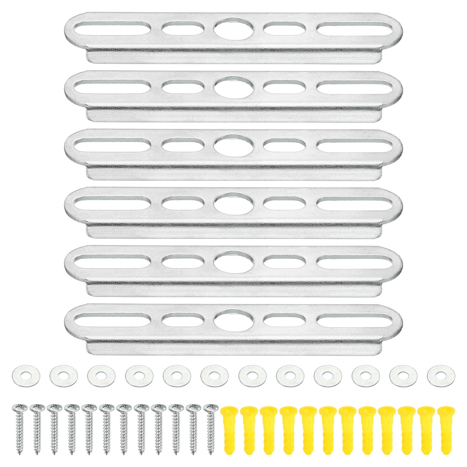 PATIKIL 90mm 3.5 Inch Ceiling Light Plate Kit, 6 Set Pendant Light Fixture Mounting Bracket Crossbar with Screw Nuts Accessories for Chandelier Wall Lighting