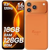 FOSSIBOT C17 Unlocked Cell Phone, Android 16 Smartphones | 6.9&ldquo; FHD+ 120Hz Display, 16GB+128GB/2TB, 5000mAh Battery, 4G Dual Sim Mobile Phones(T-Mobile)