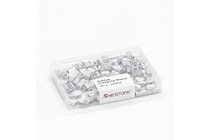 HENGTONG 1/16" Aluminum Crimping Loop Sleeve 200PCS, M1.5 Wire Rope Sleeve Cable Crimp Ferrules for Wire Rope and Cable