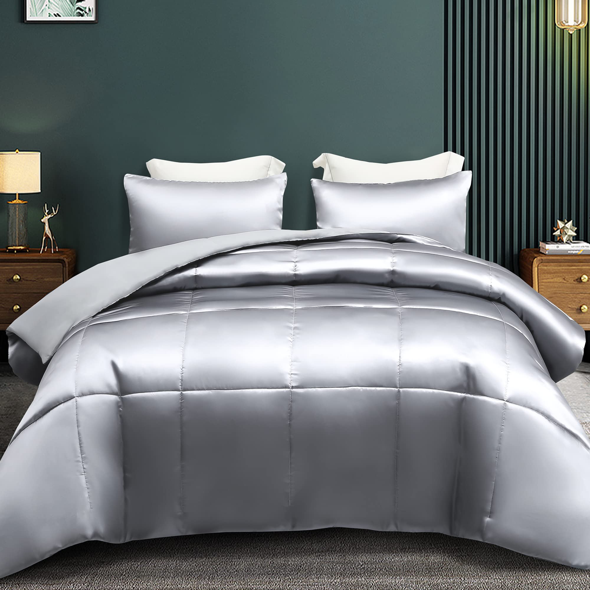 Whale Flotilla 3-Piece Reversible King Size Silk
