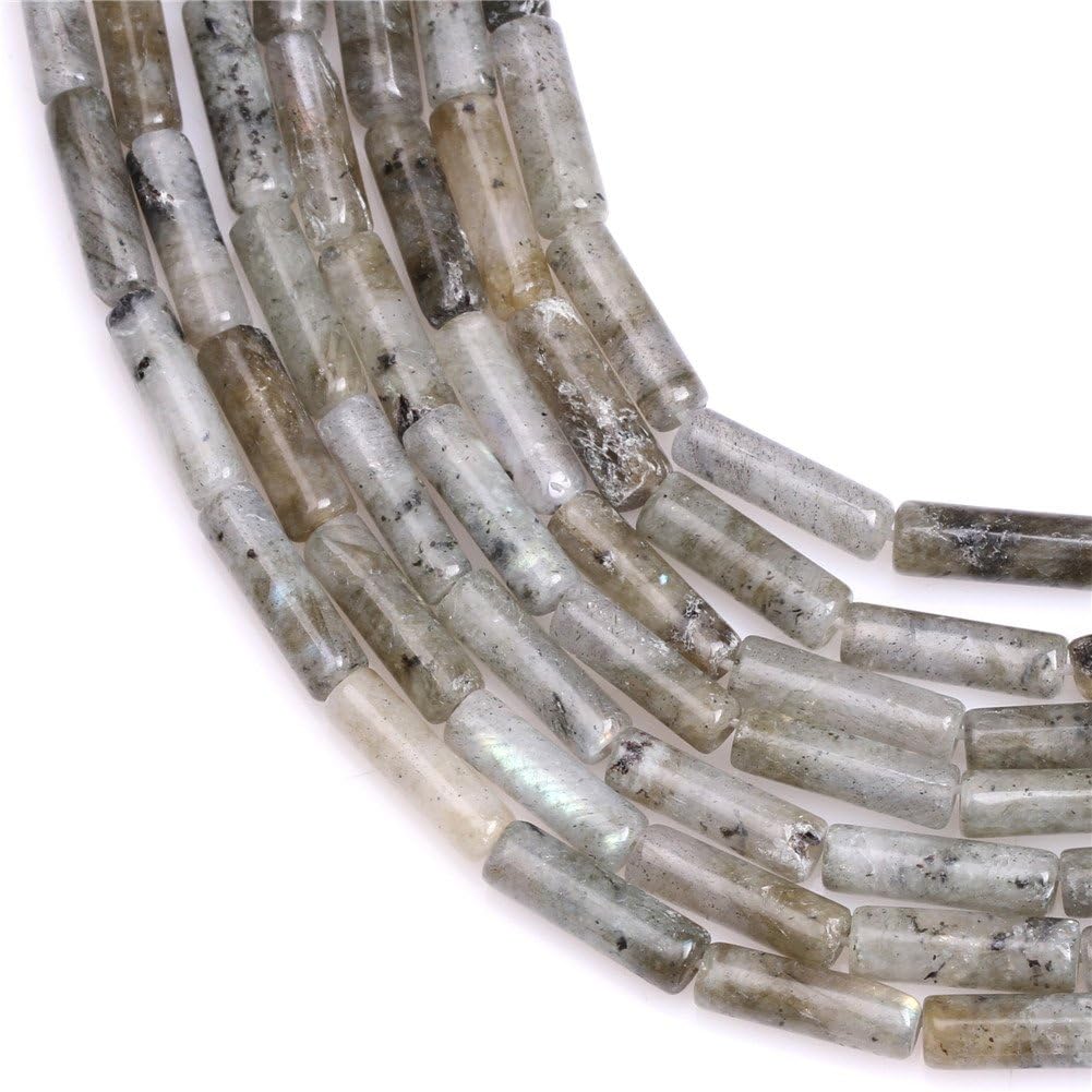 SHGbeads 4x13mm Gray Labradorite Semi Precious Gemstone Column Tube Loose Beads for Jewellery Making DIY Handmade Craft Supplies 15" - Image 3