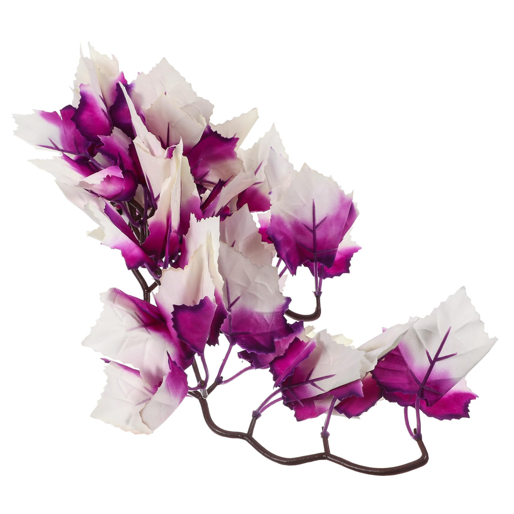 Mikinona Lifelike Rattan Artificial Water Plants for Aquarium Decoration Realistic Fish Tank Plants Safe for Fresh and Salt Water Easy to Clean Rattan Ornament Purple