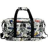 BATMAN Travel Duffel Bag with Black and White Graphic Design, Spacious Interior, Durable Material, Adjustable Shoulder Strap, and Convenient Carry Handles for Stylish Travel