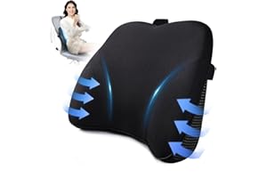 Dreamer Car Lumbar Support Pillow for Office Chair for Low Back Pain Relief - Mini Side Wedge Shape Lumbar Pillow for Chair Comfort Your Lower Back Area （Black）