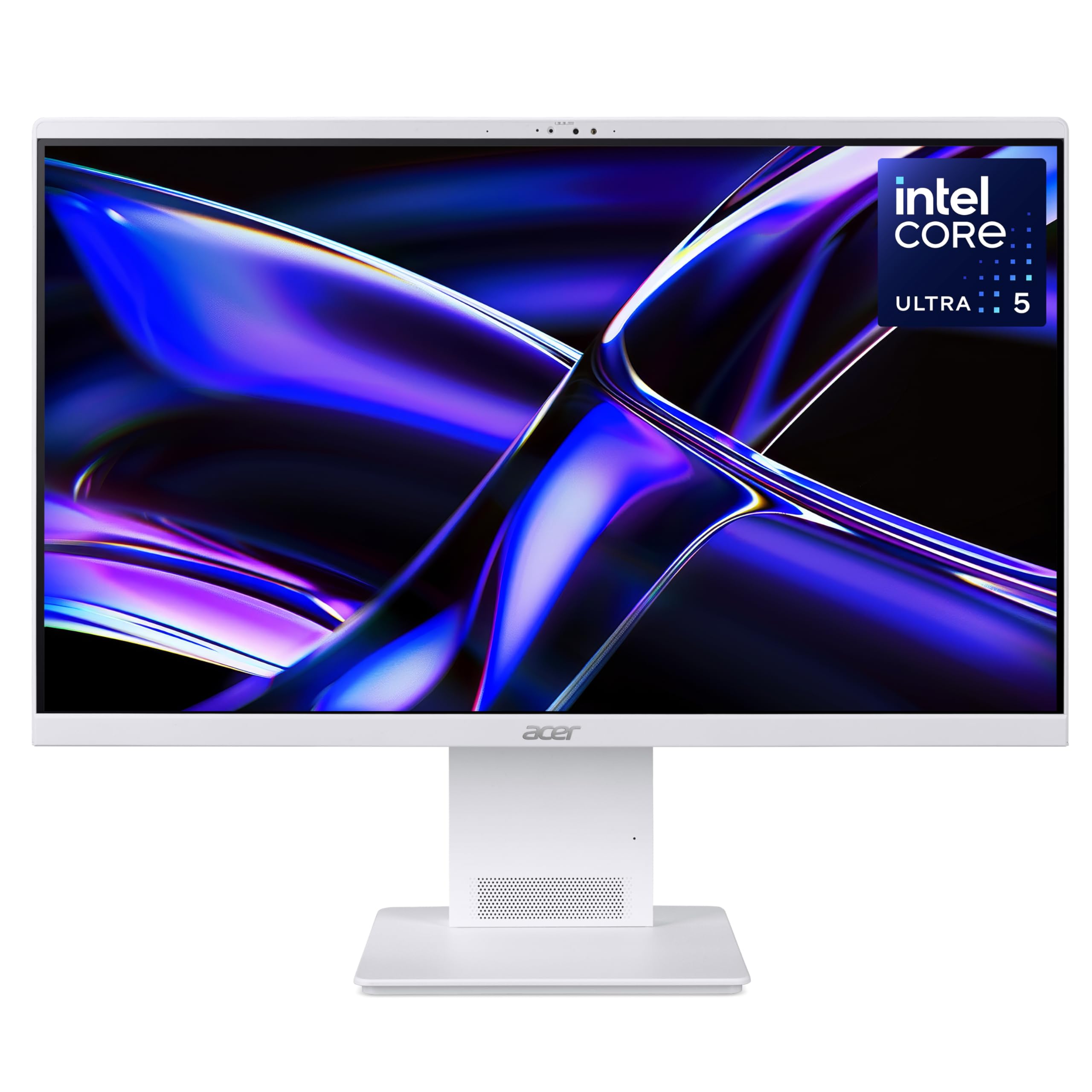 Acer Aspire S24-B Copilot+ All-in-One Desktop PC - Intel Ultra 5 226V, 16GB, 512GB SSD, Integrated Intel ARC Graphics, 23.8" 144Hz Full HD Display, Windows 11, White