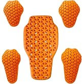 BORLENI Certified Armor Pads Set Elbow Shoulder Back for Motorcycle Jackets | Motorcycle Armor Protector Inserts CE Level 2 Elbow &amp; Shoulder Protection Pad and CE Level 1 Back Armor
