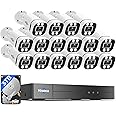 Hiseeu 16CH 3K Wired Security Camera System with Alarm Spotlight,Audio Vehicle/Person Detection 5MP 16CH DVR,5MP 16PCS Outdoor Indoor Surveillance CCTV Cameras 3TB HDD 24/7 Record Remote Access
