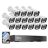 Hiseeu 16CH 3K Wired Security Camera System with Smart Dual Light,Audio,Vehicle/Person Detection,5MP 16CH DVR,16PCS 5MP IP67 Outdoor Indoor Surveillance CCTV Cameras,3TB HDD for 24/7 Home Security
