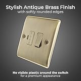 BG Electrical Nexus Metal Fused Connection Unit Antique Brass 13A Double Pole view 2