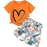 KIDLAGA Toddler Kid Girl Outfits Clothes Floral Short Sleeve T-Shirt Top + Waist Pocketed Summer Short Sets 4-7T Girl Clothes