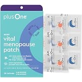 plusOne Vital Menopause Patches AM &amp; PM, Hot Flash Support, 16ct | Sleep support, menopause symptom support, menopause hot flash relief, promotes energy &amp; sleep