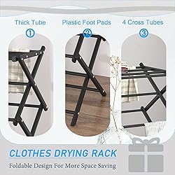 FKUO Household Indoor Folding Clothes Drying