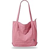 KALIDI Women Corduroy Tote Bag Large Shoulder Tote Bag with Zipper Pocket Casual Hobo Handbag Big Capacity Shopping Work Bag