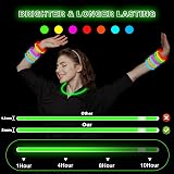 DELEE 200Pcs Glow Sticks Glow Party Pack Neon Bracelets Connectors view 3