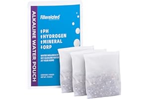 Filterelated 100g Alkaline Water Filter Pouch - Portable Water Filter - pH9+ Alkaline Water Pouch Filter for Water Bottle, Pi