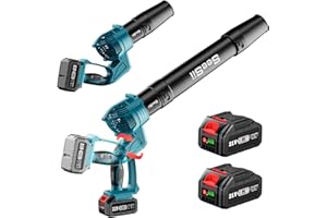 SeeSii Leaf Blower Cordless with 2 * 4.0Ah Batteries and Charger,5 Speed Mode Electric Rotatable Outdoor Blower for Lawn Care