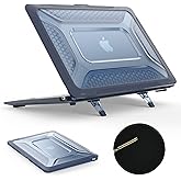 SEYMAC stock Case for MacBook Pro 14 inch, Shock-Absorbing Protection with Folding Stand &Mouse Pad Case for MacBook Pro 14 inch, Blue