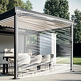 Wovnet 8 x 10 ft Clear Vinyl Tarp for Patio 20 Mil