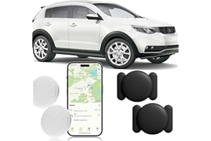 Hongtop H Car GPS Tracking Device for Vehicles,Cars etc,2PCS Real Time GPS Tracker for Car Work with Find My (iOS Only), Mini Car Tracker Device Hidden with Magnetic Case, No Monthly Fee, Black