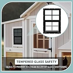 Tandefio 2 Pcs 12'' x 18'' Black Flush Mount Shed