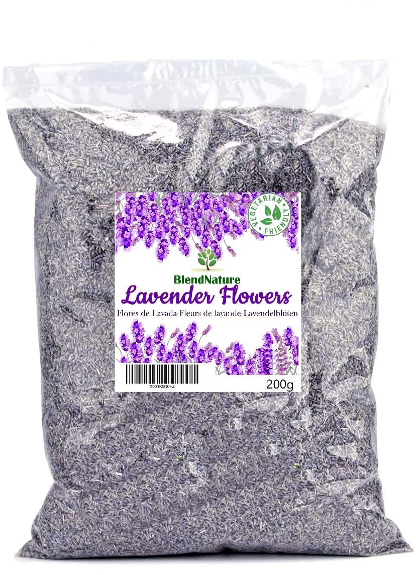 Natural Dried Lavender Flowers 200g - Ideal for Brewing and Relaxing - Aromatherapy - Put Your Fragrance Anywhere