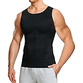 Nebility Shapewear Mens Compression Shirt - Slimming Body Shaper Vest Sleeveless Undershirts Workout Tank Tops