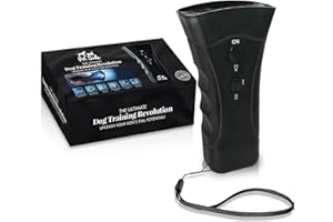 PETSOLE Rechargeable Barks No More Anti Barking Device | Petgentle Dog Bark Deterrent Device and Repeller | Ultrasonic Dog Training Tools | Best Barking Silencer & Bark Collar Alternative (Black dark)