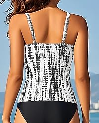 Aqua Eve Tankini Tops for Women Swimwear Top Only