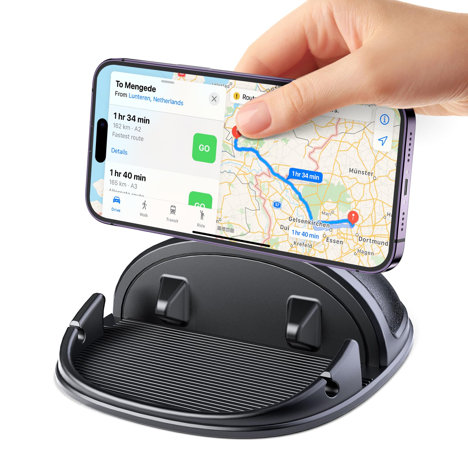 Beeasy Car Phone Holder Dashboard, Anti-Slip Silicone Phone Holder for Cars Universal, Dash Phone Mount for iPhone 17/16/15/14/13/12 Pro Max Samsung S25 S24 S23 Ultra, Android Smartphones, GPS Devices