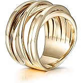 Jinbaoying Knot Cross Ring Enhancers for Women Statement Funky Trendy Love Fashion Engagement Ring Stainless Steel Silver Gold Rose Gold Plated Friendship Ring