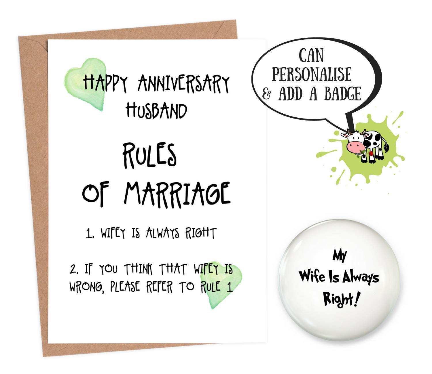 Funny Anniversary Cards Husband Wedding Anniversary Cards Husband Funny 1 X A6 Card With Option To Personalise And Add Badge Amazon Co Uk Handmade