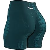 AUROLA Serpent Seamless Scrunch Workout Shorts for Women,Tummy Control Squat Proof Ribbed Thick Active Gym Short