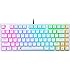HUO JI Z-88 RGB LED Backlit Water-Proof Mechanical Gaming Keyboard with 81 Keys Anti-Ghost keys, DIY Blue Switches, White