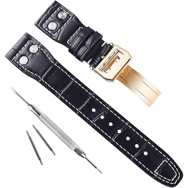 22mm Genuine Leather Watch Strap Band fit for IWC PILOT'S Watchs