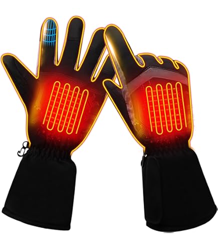 Guantes Calefactados, Con Batería Eléctrica, Calentadores De Manos Para Hombres Y Mujeres, Ultra Delgados, Recargables, Guantes De Invierno Para Senderismo, Esquí, Equitación, Ciclismo, Negro (XXS
