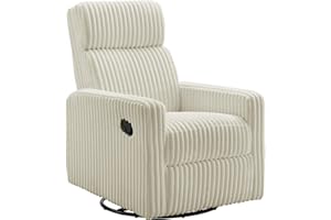 Oxford Baby Layton Glider/Recliner Nursery Chair, Corduroy Pearl White