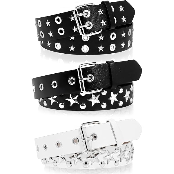 Wloisc Pink Goth Belt with Studded for Womens Girls - Emo  display picture 1