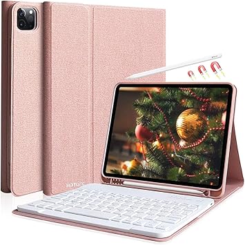 Amazon Com Ipad Pro 11 Case 2020 With Keyboard Detachable Bt Keyboard For Ipad Pro 11 Inch Pencil Holder Auto Sleep Wake Case Keyboard Ipad Pro 11 2nd Generation Support Pencil Charging Pink Computers