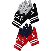 SATINIOR 2 Pairs Winter Warm Touch Screen Gloves Knit Phone Touch Gloves