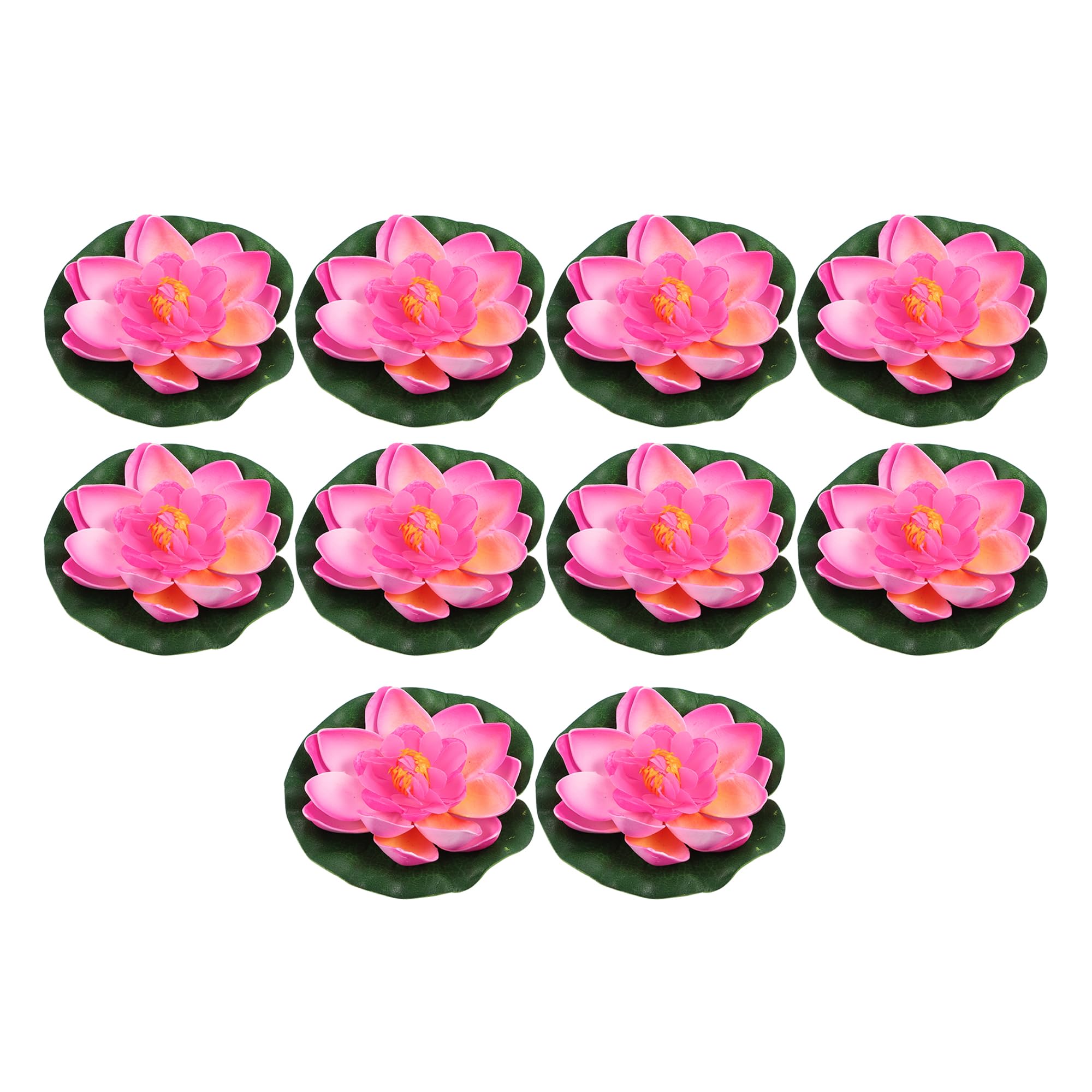 CAPASTEC Aquarium Decoration, Artificial Floating Lotus Flower for Garden Ponds Pool Fish Tank,3.9Inch(Pink,10Pcs)