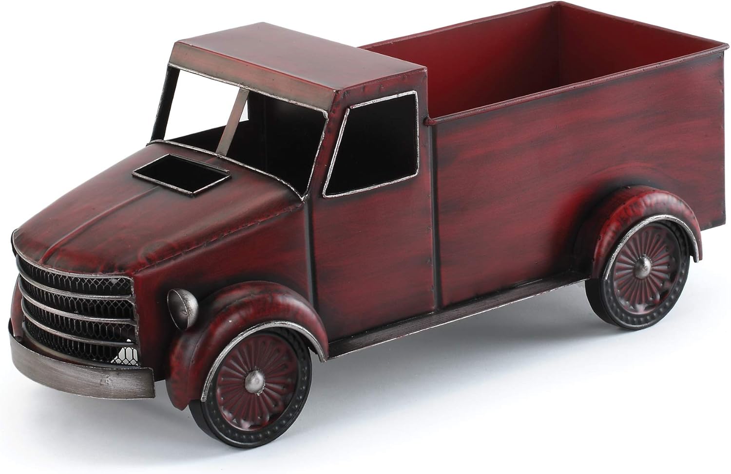 Rustic Red Pick Up Truck 19 x 8 Inch Metal Decorative