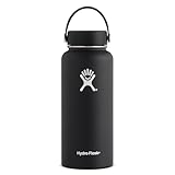 Hydro Flask Double Wall Vacuum Insulated Stainless Steel Leak Proof Sports Water Bottle, Wide Mouth with BPA Free Flex Cap