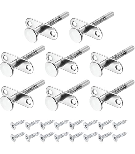 Yinpecly 50mm Stainless Steel Plunger Latches - Spring Loaded Cabinet Latch With Screws (4 Pcs) - View #3