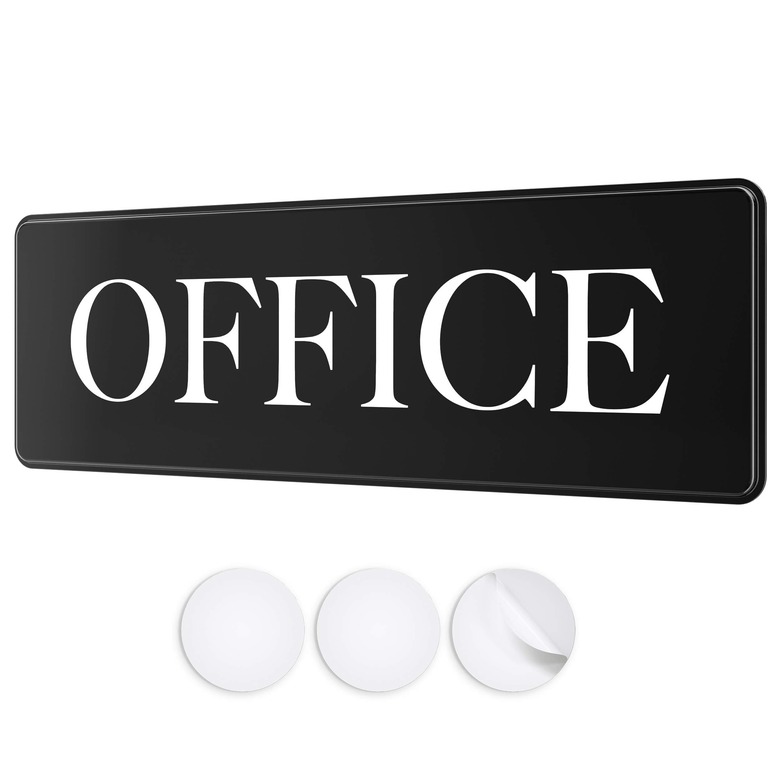 Office Door Sign - 9" by 3" - Professional Office Signs for Door, Wall, Window or Cubicle - Ideal Office Sign For Home or Workplace