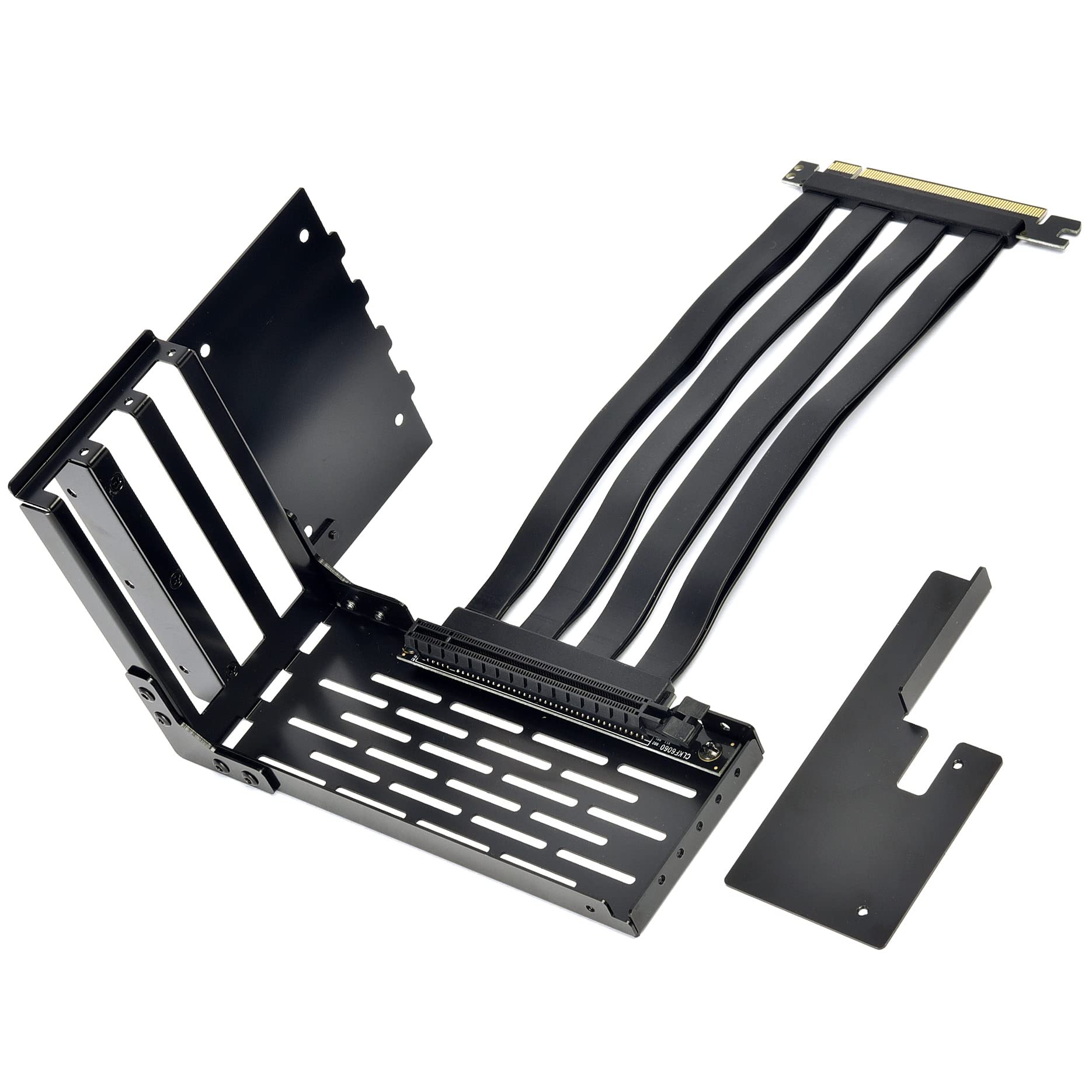 Lian Li Lancool II Vertical GPU Kit with PCI-E Riser Cable – Compatible with PCI-E 2.0/3.0 – Vertical Graphics Card Holder with 200mm Cable