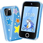 FKATEEN Kids Smart Phone for Boys, Upgraded 3.5'' Touchscreen Phone for Kids Age 3-8, Christmas Birthday Gifts, Dual Camera Music Player Puzzle Games, Learning Toy for 3 4 5 6 7 8 Year Old Boys