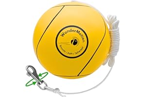 Revive Wonder Tetherball w/360° Swivel Hook | Classic Soft Tetherball for Kids Adults Dogs | Tetherball Set with Tetherball Ball and Rope and Hook | Nostalgic Tether Ball Playground Outdoor Equipment