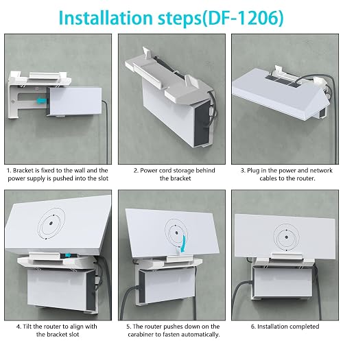 VOMENC 2 In 1 Wall Holder Mount Kit Compatible With Starlink Gen 3 Router And Starlink Power Supplysuitable For Starlink Internet Set Satellite Abs Stability Wall Bracket Accessorieswhite